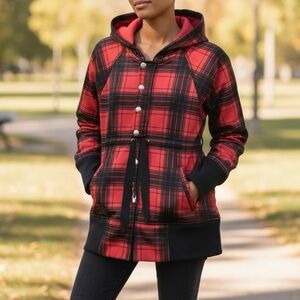 BURTON Women’s DryRide Plaid Full Zip Hooded Softshell Jacket S